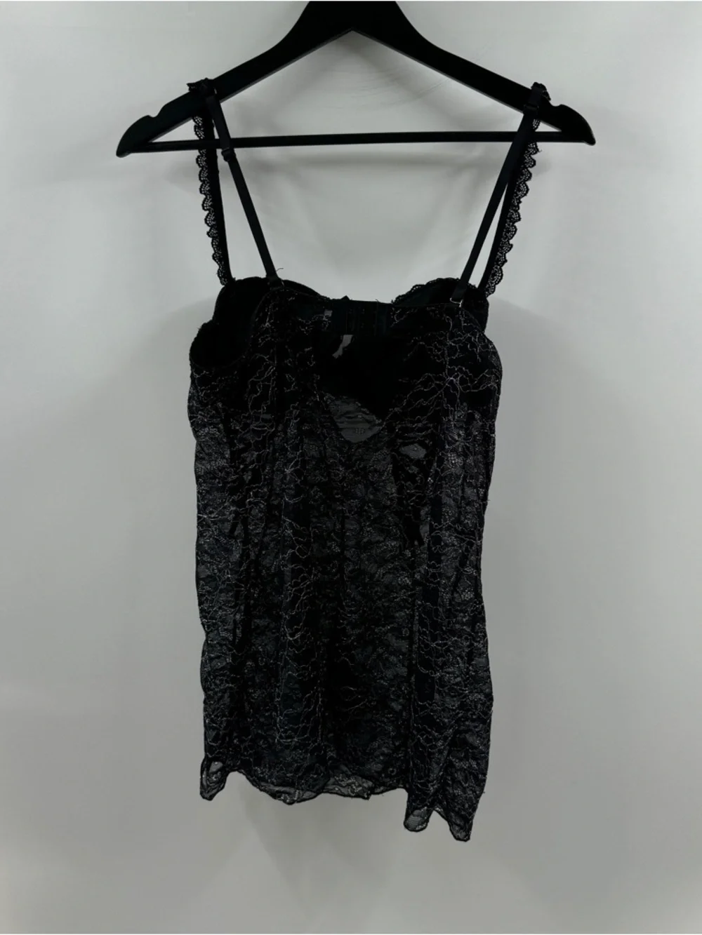 Cassandra Intimates Black Lace Fitted Dress – Women’s Large - Picture 7 of 9